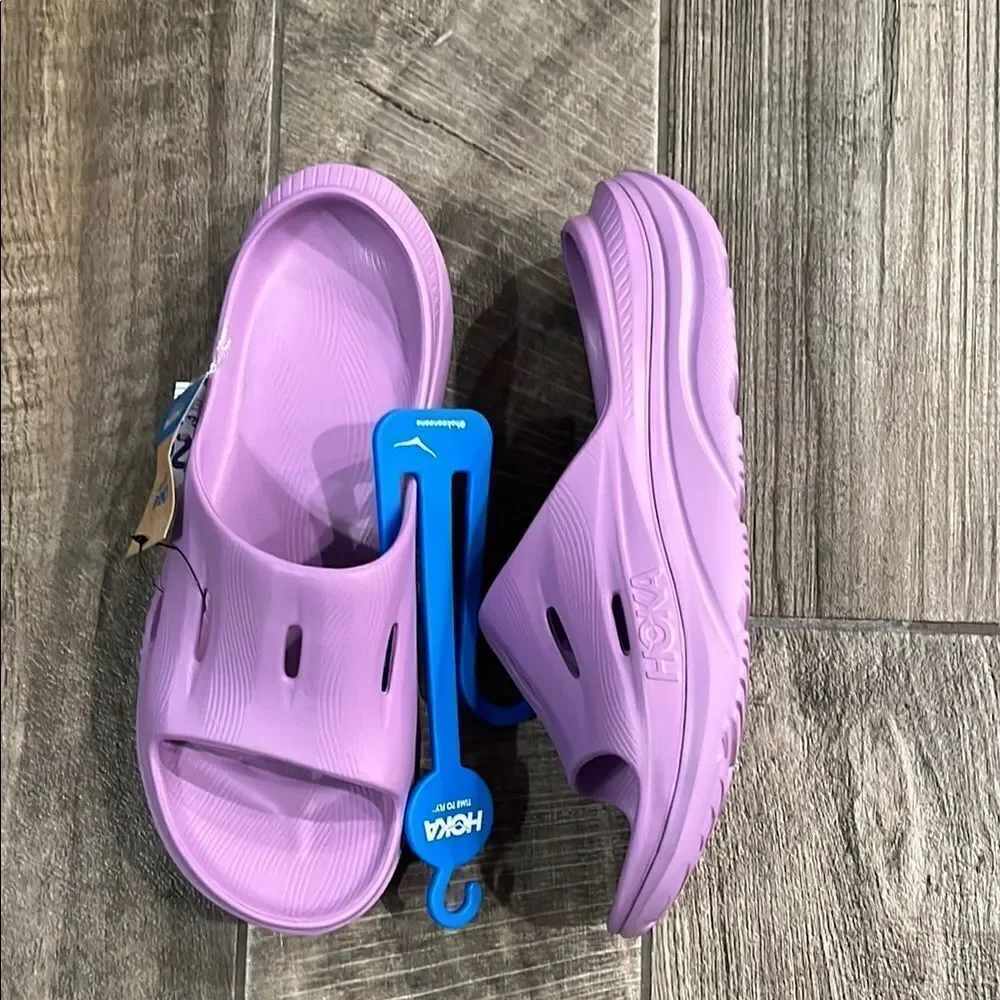 Hoka Purple slipon Sandals with Ventilation